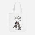 Wild Ferret Riding Bike Tote Bag