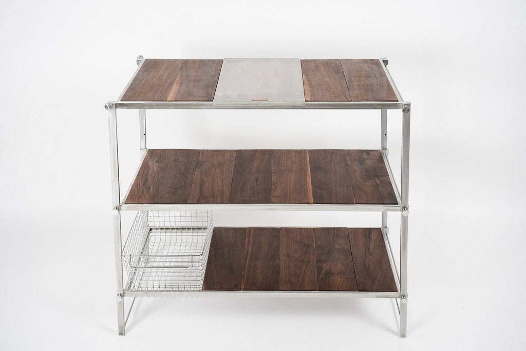AOI.LIVING Stainless Steel Racks - Walnut