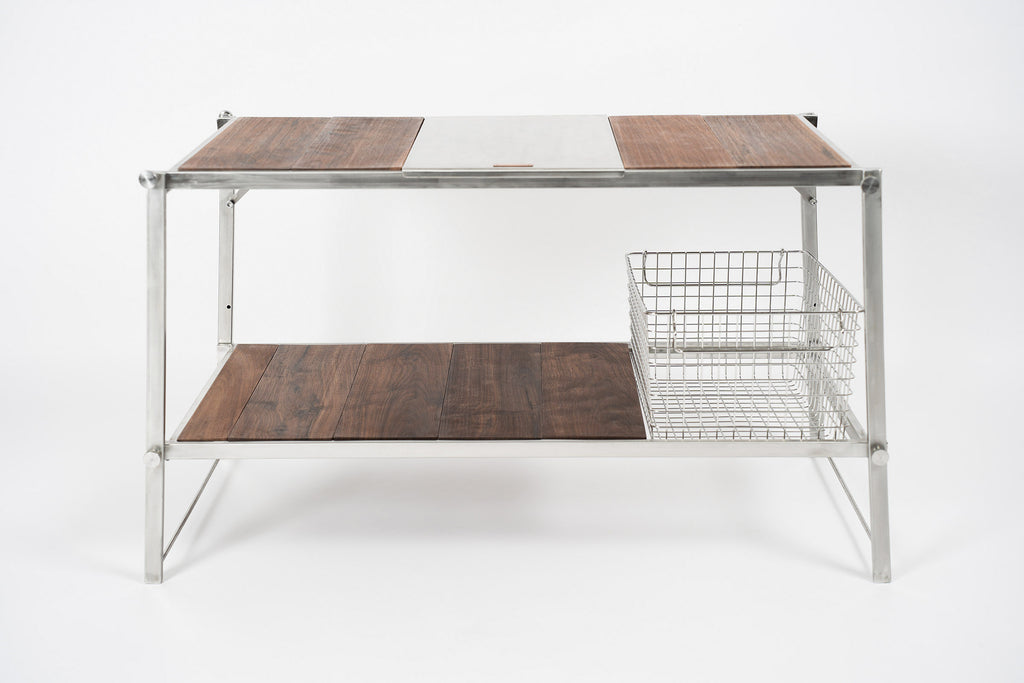 AOI.LIVING Stainless Steel Racks - Walnut