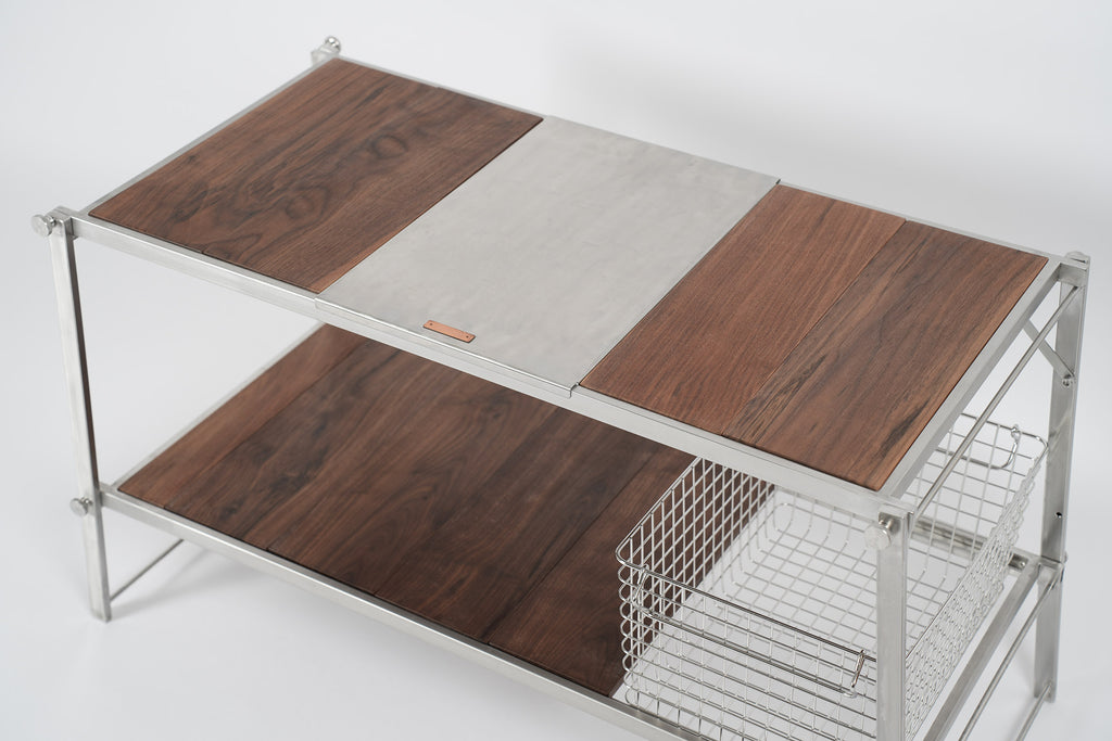 AOI.LIVING Stainless Steel Racks - Walnut