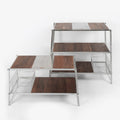AOI.LIVING Stainless Steel Racks - Walnut