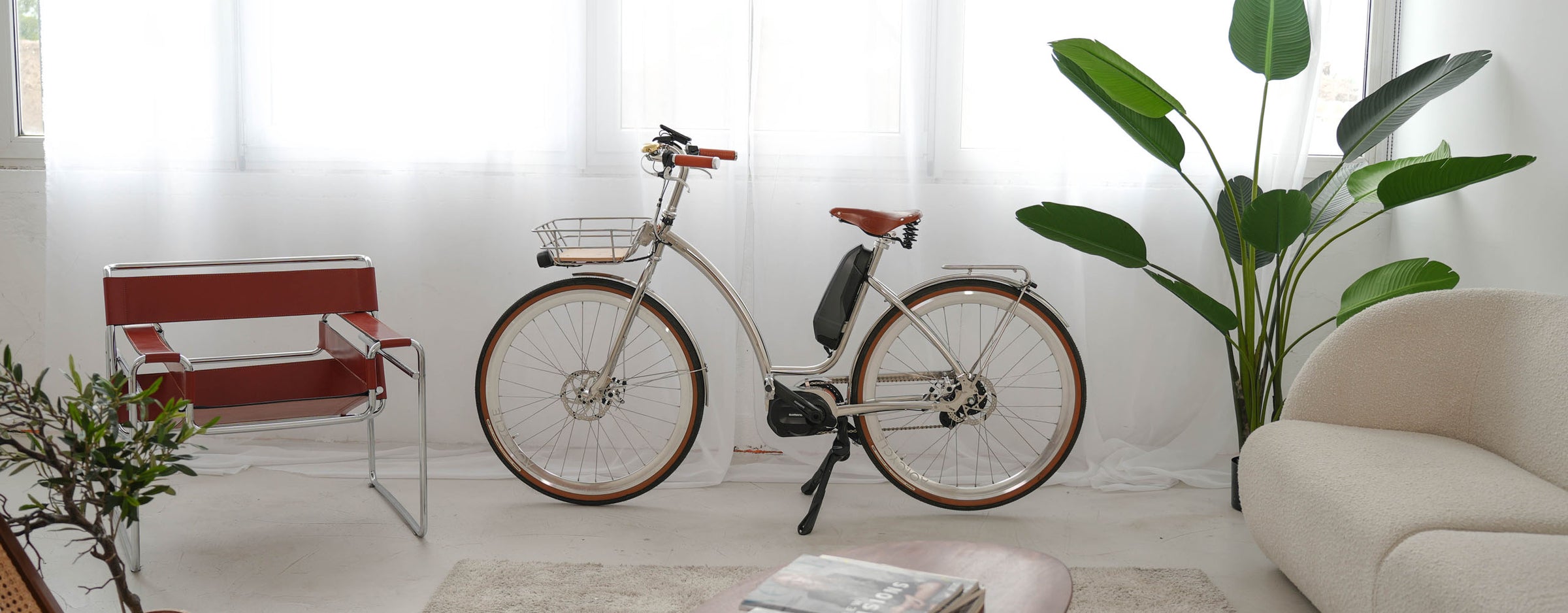 AOI.CYCLE bicycle in a refined interior